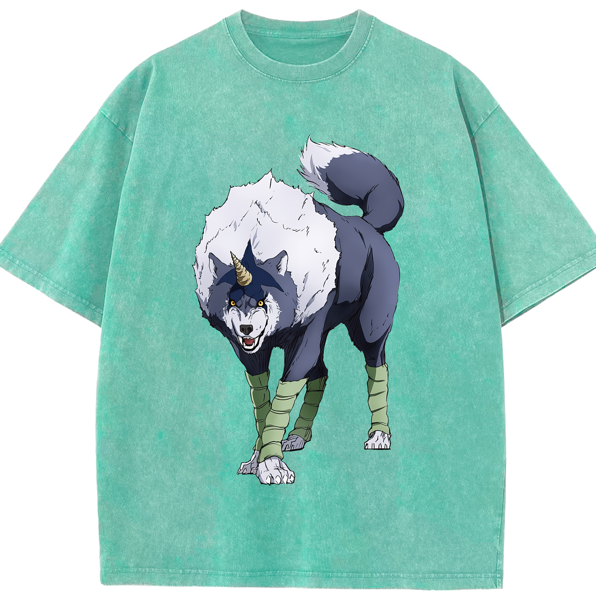 （画像用） 転スラ Regarding Reincarnated to Slime 綿100% ヴィンテージ風 半袖Tシャツ（フロントプリント）